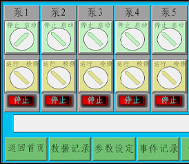 智能恒压供水控制系统泵控制画面