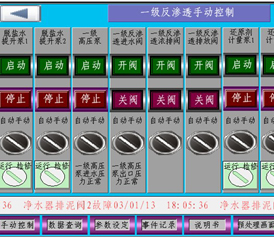 纯水系统一级反渗透部分软手操画...